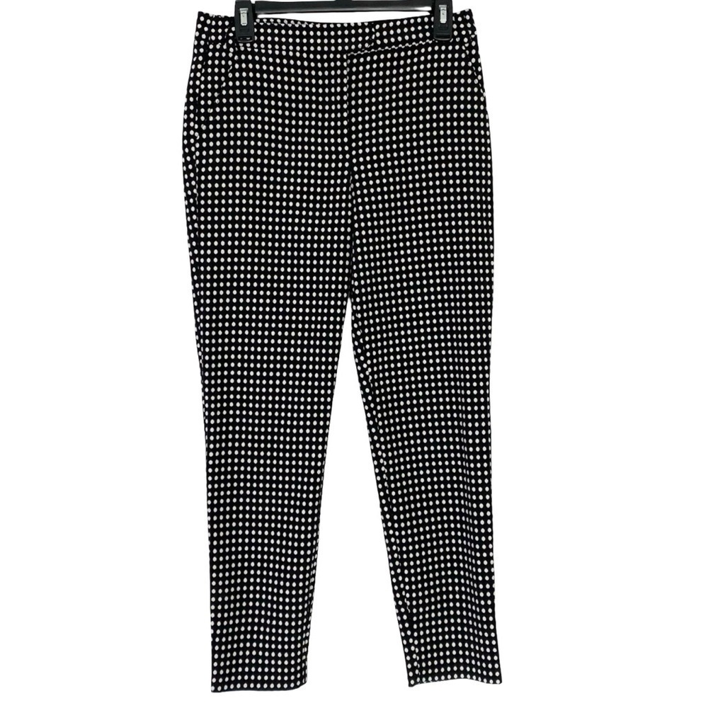 Abercrombie & Fitch Polka Dot Pants Womens Size 4 Black White Dress Pant Slacks